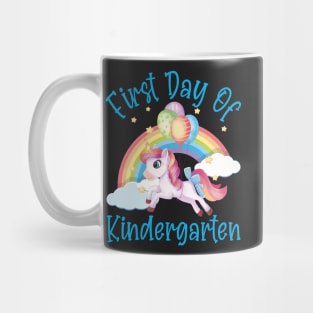 Bonny Unicorn and Rainbow | First Day of Kindergarten Mug